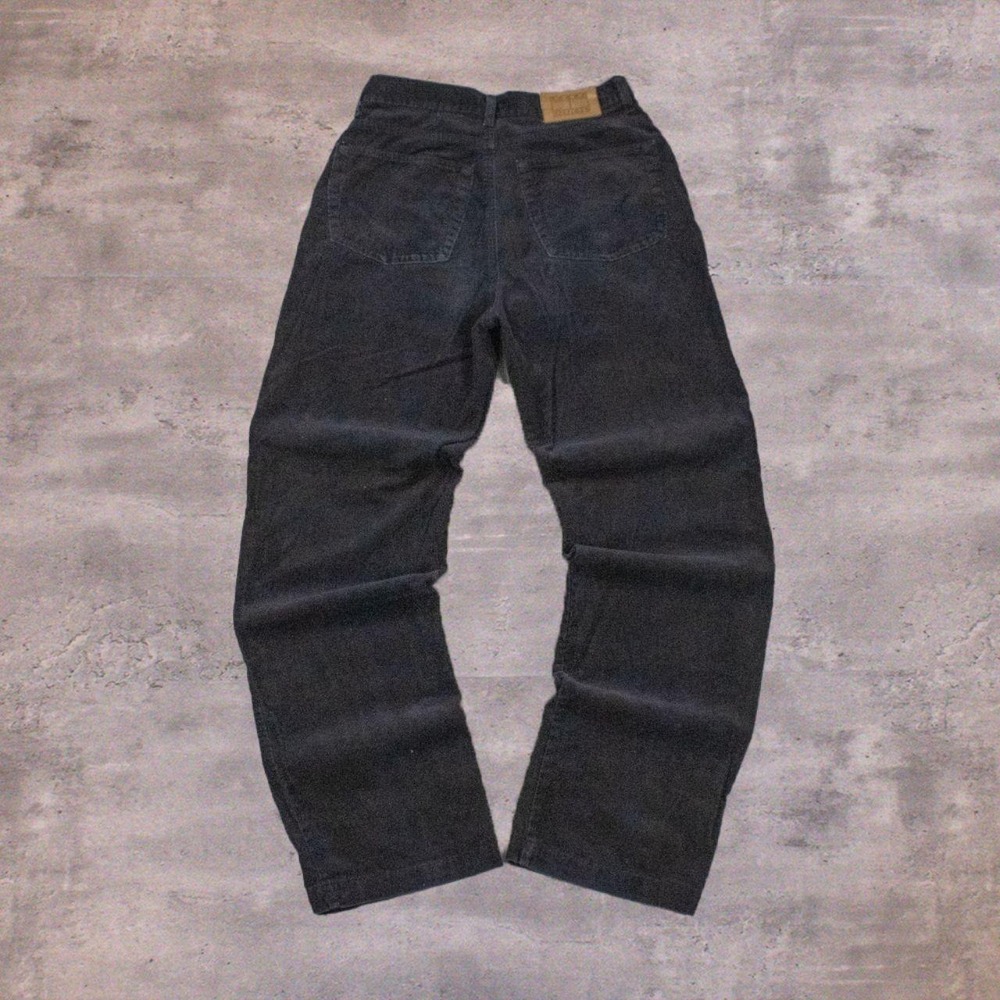 Vintage 90's Tommy Hilfiger Relax Fit Baggy Wide Legged Black Corduroy Pant's